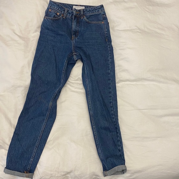Denim TOPSHOP blue jeans “MOM” style Size 24 - Picture 3 of 5